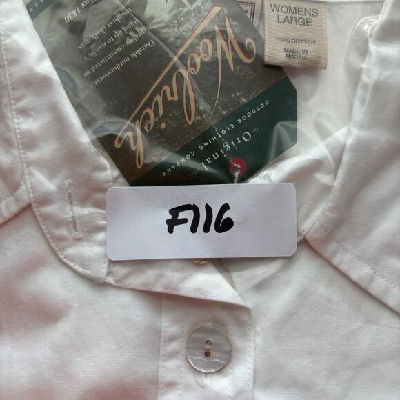 Woolrich NWT Women Vintage Embroidered Button Up Shirt Outdoor Large F116 - Picture 8 of 8